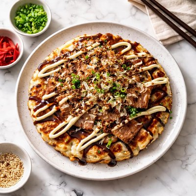 Okonomiyake with pork