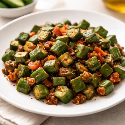 Okra stir fry