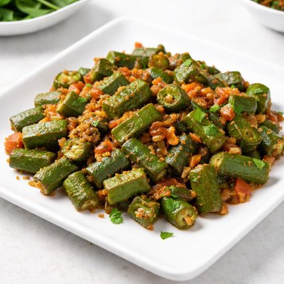 Okra stir fry subzi