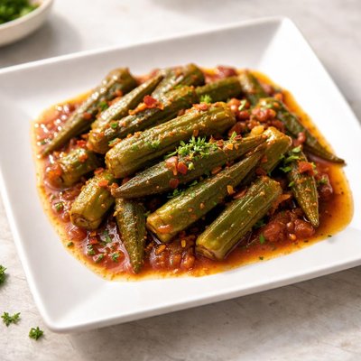 Okra with sauce
