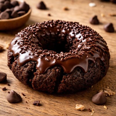 Old fashioned chocolate donut
