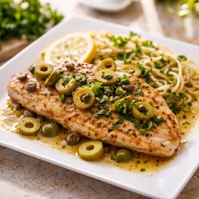 Olive chicken picatta