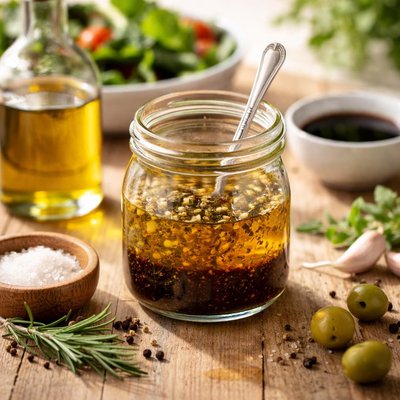 Olive oil and balsamic vinegar dressing