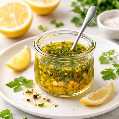 Olive oil and lemon dressing