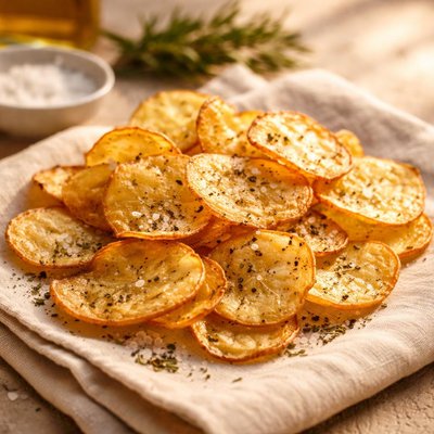 Olive oil baked potato chips