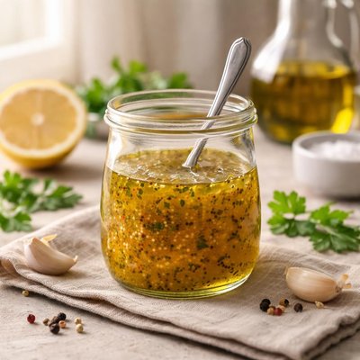 Olive oil vinaigrette dressing