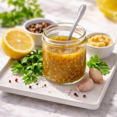 Olive oil vinegar salad dressing