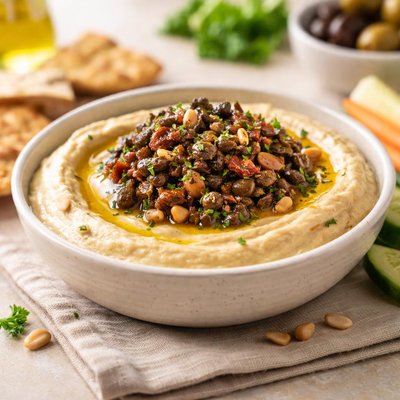 Olive tapenade hummus