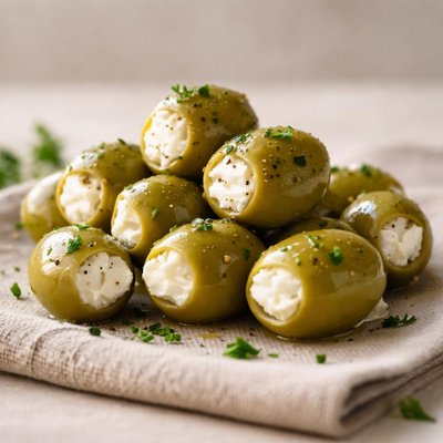 Olives with cream cheese