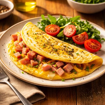 Omelet with ham