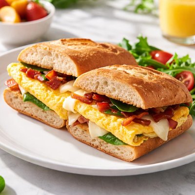 Omelette trio sandwhich from meson