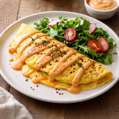 Tortilla de queso y salsa