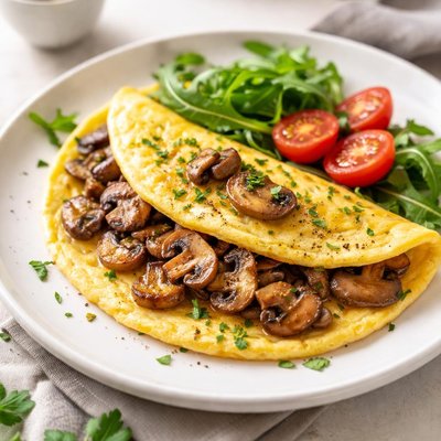 Omelette with mushrooms