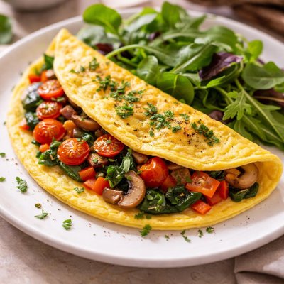 Omelette with vegetables