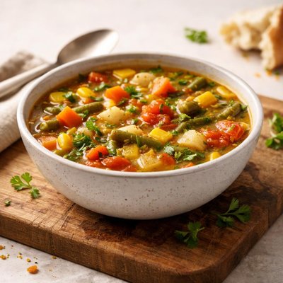 One bowl of vegetable soup