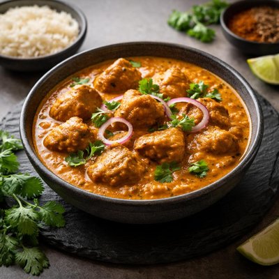 One bowl soyabean chaap curry