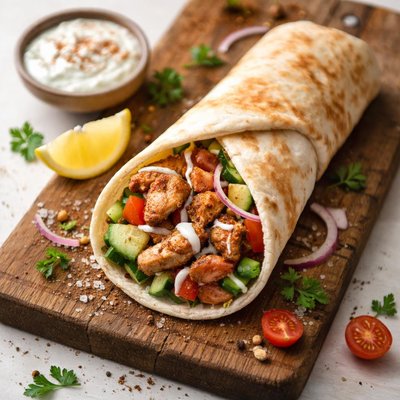 One chicken shawarma