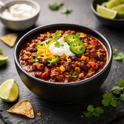 One cup beef chili