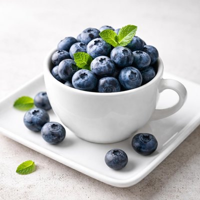 One cup of blueberries