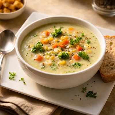 One cup of creamy veg soup