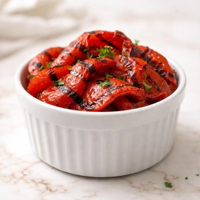 One cup of grilled red peppers