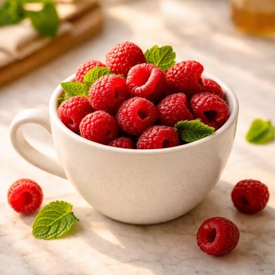 One cup of raspberries