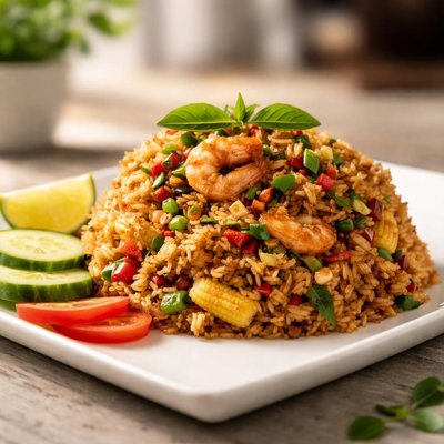 One cup of thai spicy fried rice