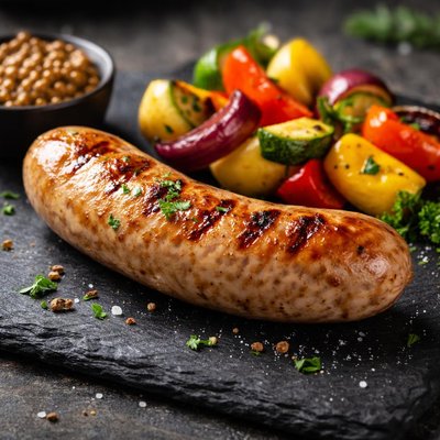 One link chicken sausage