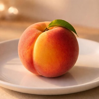 One medium peach