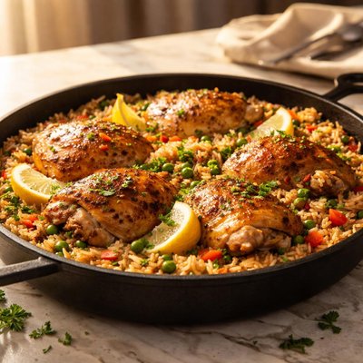 One pan chicken and rice