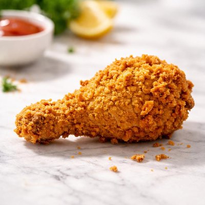 One piece of fried chicken