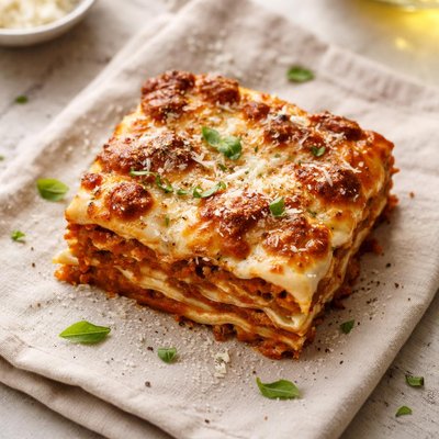 One piece of lasagna