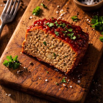 One piece of meatloaf