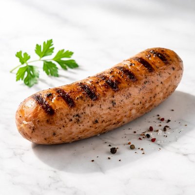 One pork sausage