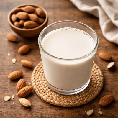One serving of almond milk