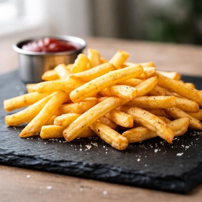 One serving of chicken express french fries