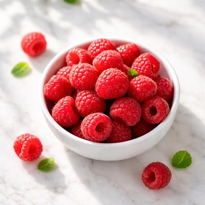 One serving of rasp berries