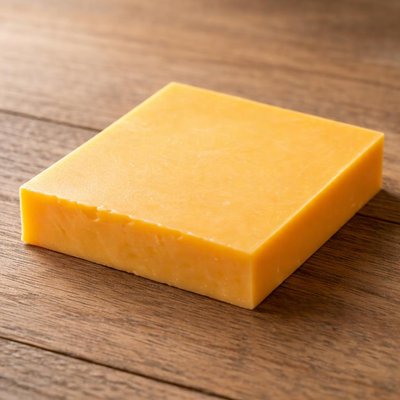 One slice of cheddar cheese