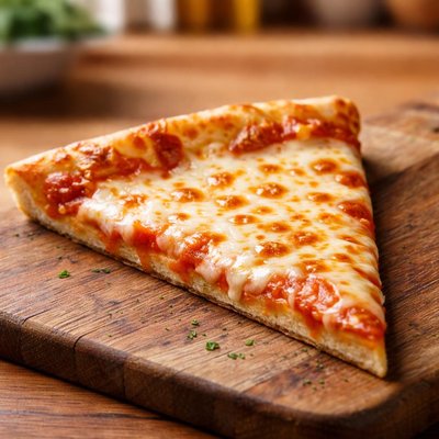 One slice of cheese pizza