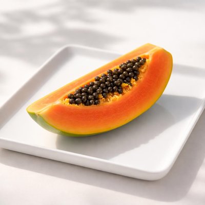 One slice of papaya