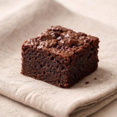 One small cube of brownie