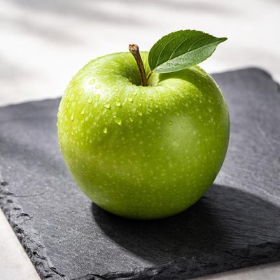 One small green apple
