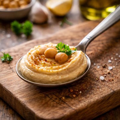 One tablespoon hummus