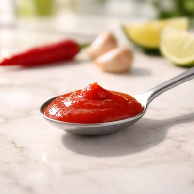 Una cucchiaio di Tabasco sriracha