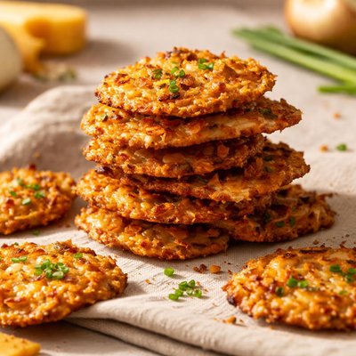 Onion and cheddar crisps