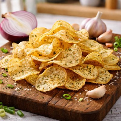 Onion and garlic chips