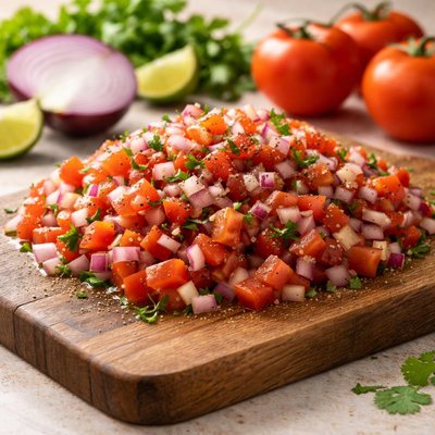 Mezcla de cebolla y tomate