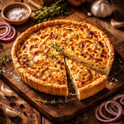Onion chees quiche