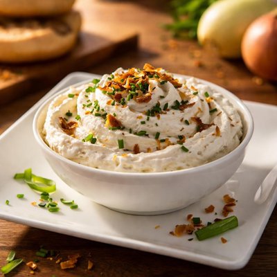 Onion whipped cream cheese