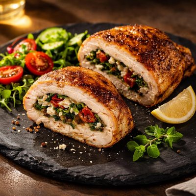 Opa stuffed chicken